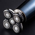 Чоловіча електробритва з плаваючими головками, з USB, VGR V-397 / Роторна бритва / Акумуляторна бритва, фото 4