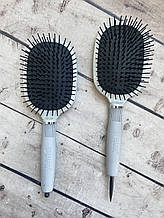 Масажна щітка для волосся SALON PROFESSIONAL квадратна сіра No2