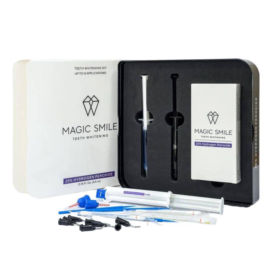 Набір для відбілювання зубів. Коффердам та мінерали,ПЕРЕКИС 25% MAGIC SMILE