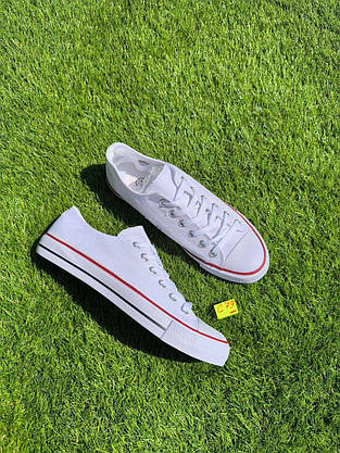 СКИДКА 44 р Белые кеды мужские конверсы converse летние тканевые текстильные, фото 3