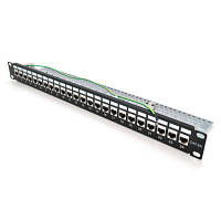 Оригінал! Патч-панель 19" 24хRJ-45 FTP 1U cat.6A, w Organizer Pipo (PP247191UFTP) - Вища Якість!