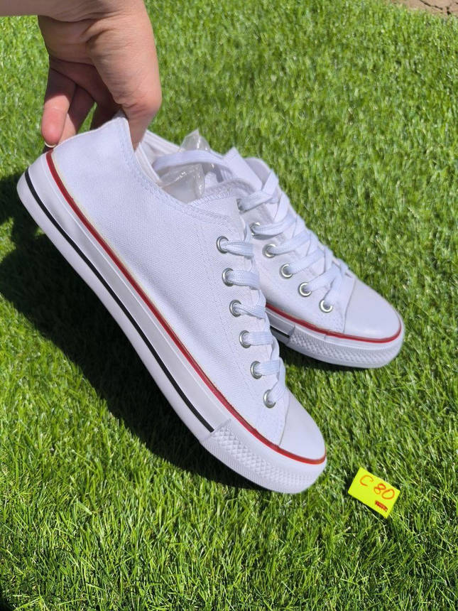 СКИДКА 43 р Білі кеди чоловічі конверси converse літні тканинні текстильні, фото 1