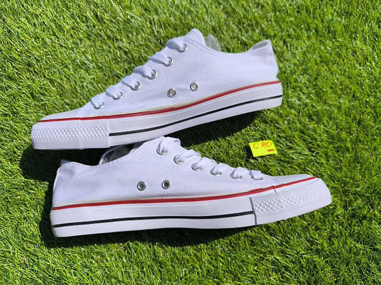 СКИДКА 43 р Білі кеди чоловічі конверси converse літні тканинні текстильні, фото 3