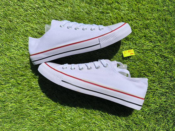 СКИДКА 43 р Білі кеди чоловічі конверси converse літні тканинні текстильні, фото 5