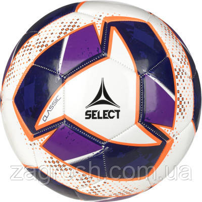 Promo Ціна! М'яч футбольний Select FB Classic v24 біло-фіолетовий Уні 5 (5703543350445) - тільки на ZaGrosh.com.ua