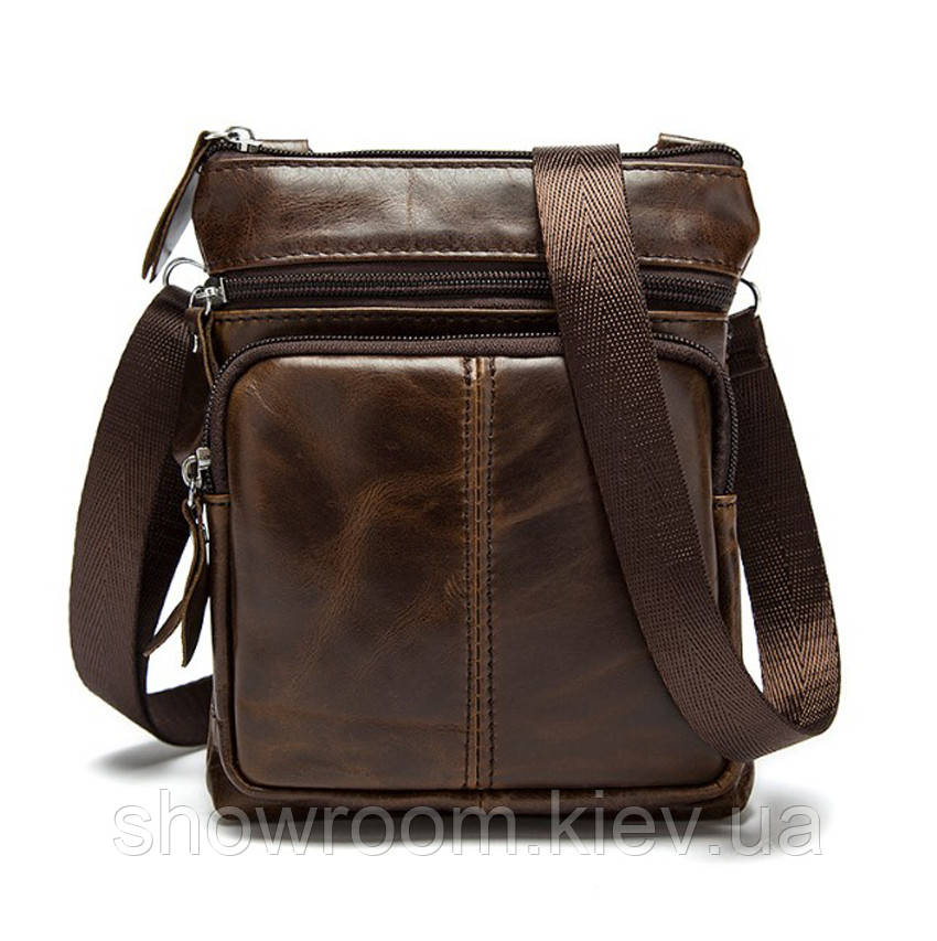 Маленька шкіряна сумка Leather Collection (5042) brown