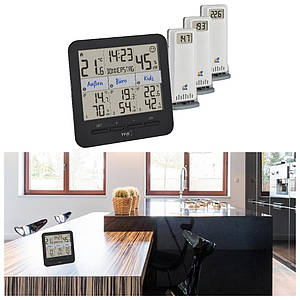 Цифровий бездротовий термогігрометр TFA Klima@Home 2 (Black)