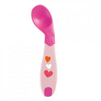 Оригінал! Набір дитячого посуду Chicco Ложка First Spoon 8 м+ (рожева) (16100.10) - Вища Якість!