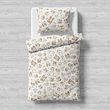 Бязь "Милі звірята в обіймах" на хмарах і місяцях фон білий № Е-3285, фото 6