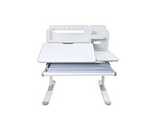 Дитячий стіл парта-трансформер з надбудовою FunDesk Nerine Grey + крісло FunDesk Bravo Grey для школярів, фото 3