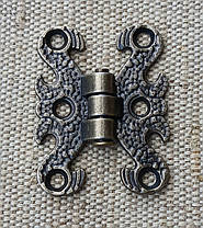 Петля фігурна. Колір "стара латунь" 40х32мм, фото 2