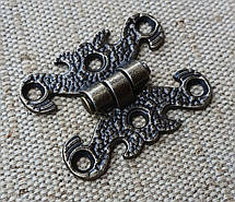 Петля фігурна. Колір "стара латунь" 40х32мм, фото 4