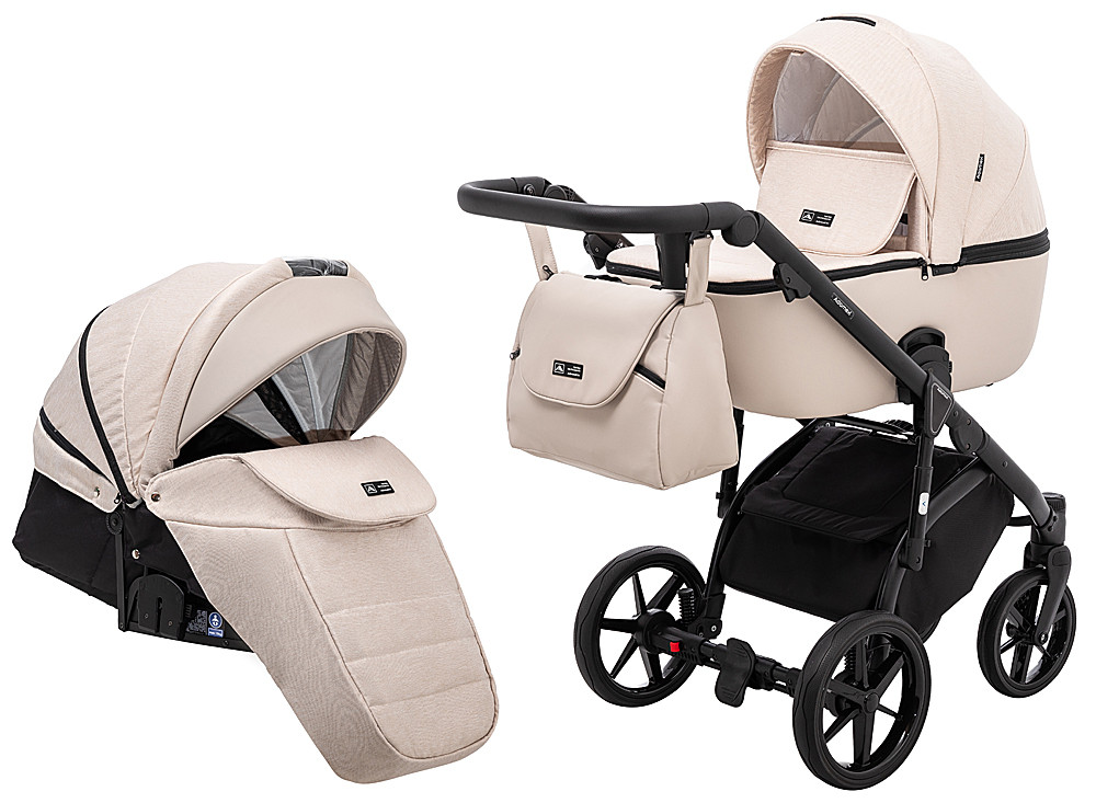 Коляска 2 в 1 Adamex Nola PS-33 світло-бежевий / бежевий