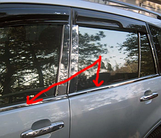 Хром молдинги скел OmsaLine для Chery Tiggo 2005-2014 Зовнішня окантовка вікон Чері Тігго 4 шт.