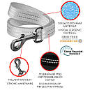 Повідець 500 cм 15 мм Waudog Re-cotton сірий з відновленої бавовни для собак, фото 4