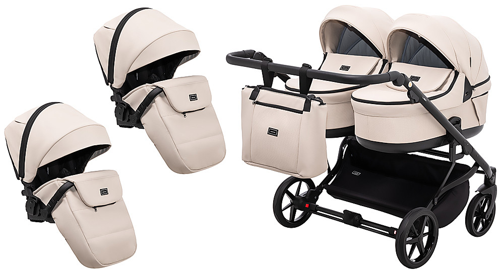 Коляска 2 в 1 для двійні Adamex Leo Duo Eco SA-7 лате