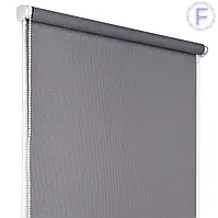 Роллеты на окна жаккард Рулонные шторы Ролета тканевая Рояль 817 Темно-серый