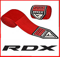 Бинти боксерські RDX Fibra Red червоні для рук боксу кікбоксингу мм єдиноборств 4.5 м