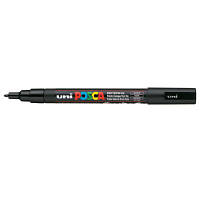 Оригінал! Художній маркер UNI Posca Black 0.9-1.3 мм (PC-3M.Black) - Вища Якість!