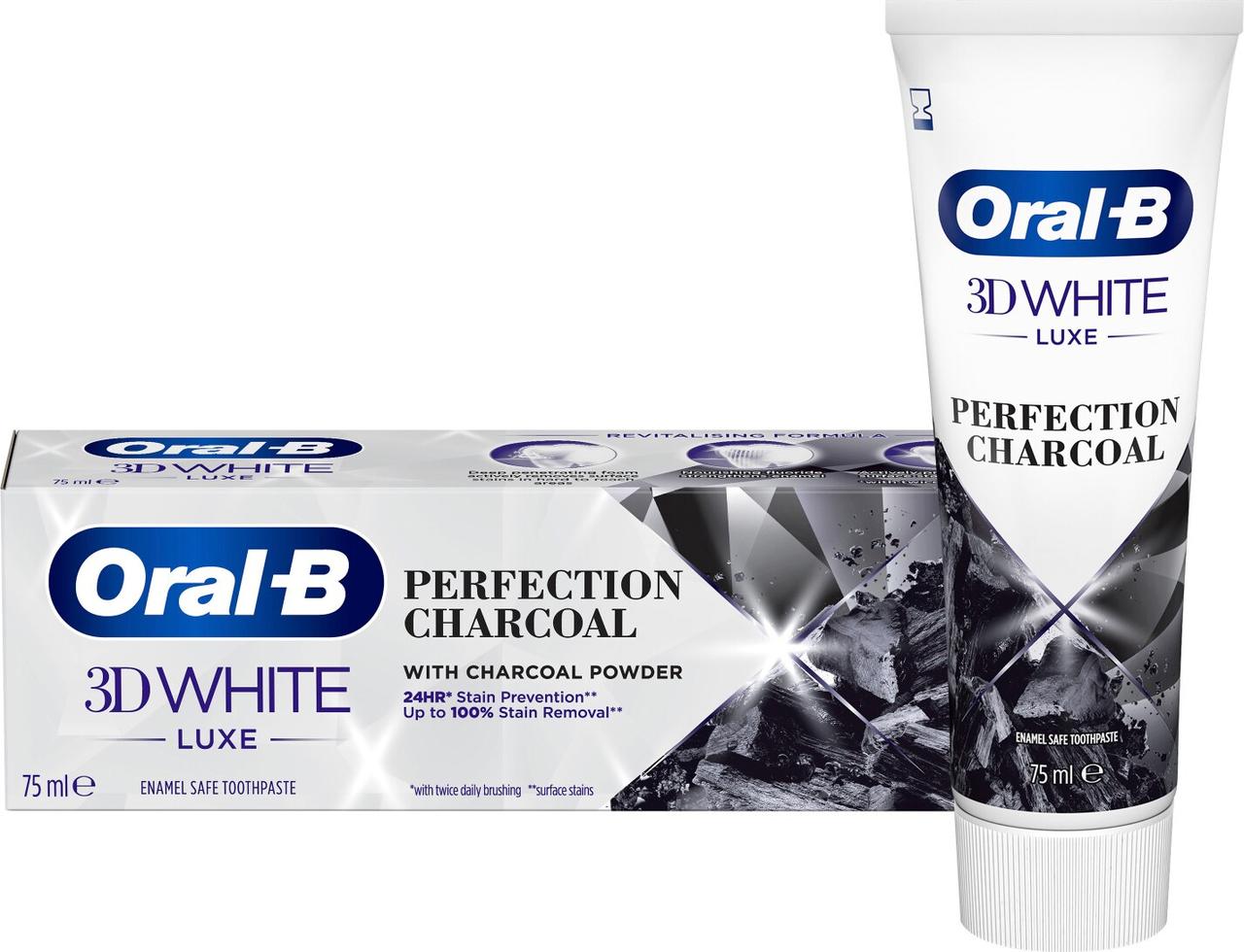 Зубна паста Oral-B 3D White Luxe Деревне вугілля 75 мл 02625