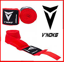 Бинти боксерські V'Noks Red для рук боксу кікбоксингу мм єдиноборств червоні 4,5 м