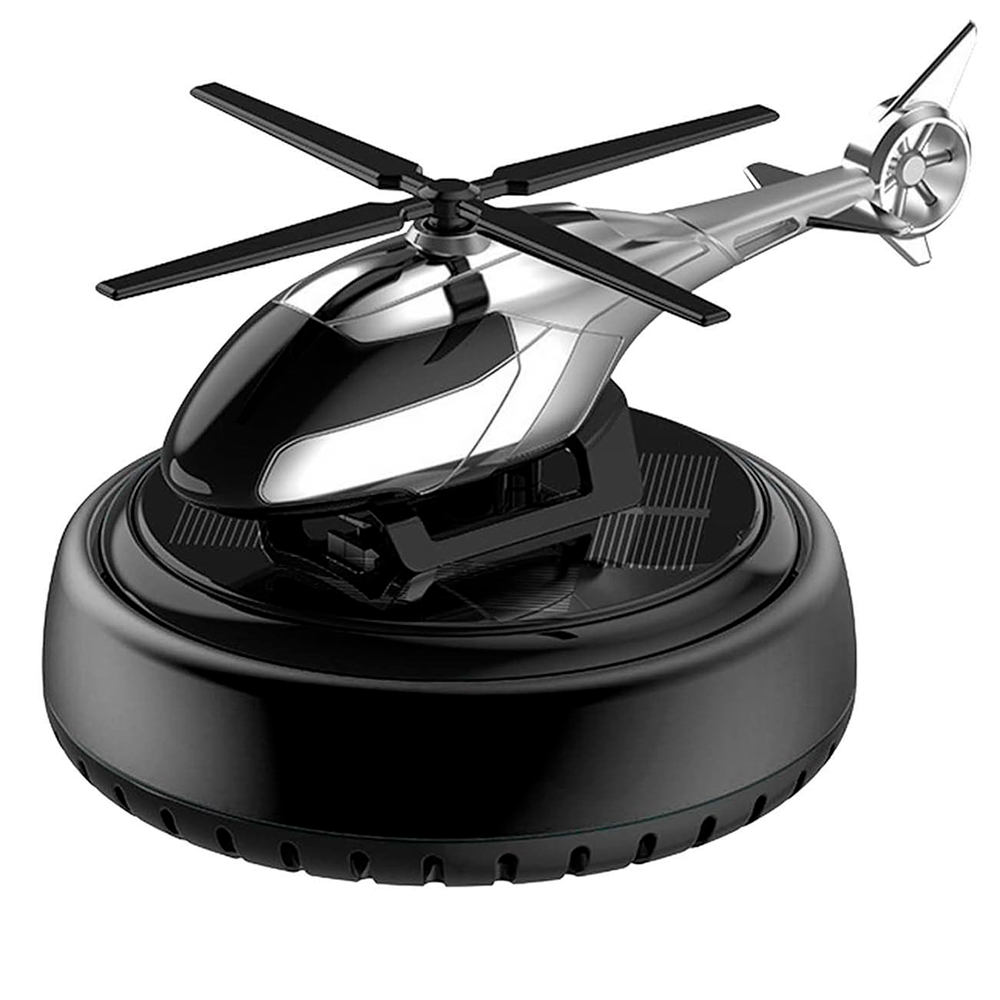 Автомобільний ароматизатор на сонячній батареї Вертоліт із обертовими лопатями, свіжість, фото 1