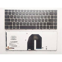 Оригінал! Клавіатура ноутбука HP ProBook 5330m черная с серебристой рамкой подсветкой UA (A43817) - Вища Якість!