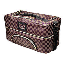 Валіза кейс з розсувними поличками Chess з ручкою та ремінцем коричневий