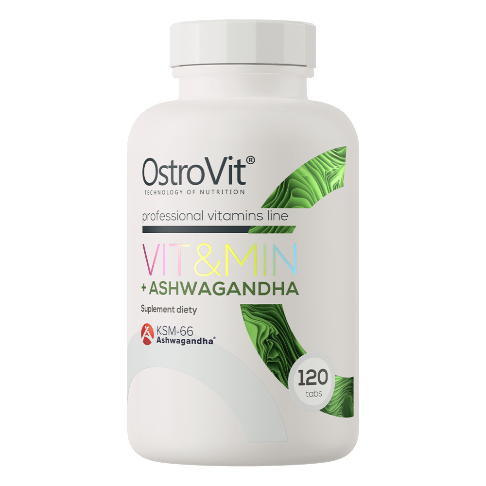 Вітаміни VIT&MIN + Ashwagandha OstroVit 120 таблеток, фото 1