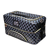 Валіза кейс з розсувними поличками Chess з ручкою та ремінцем сіро-чорний