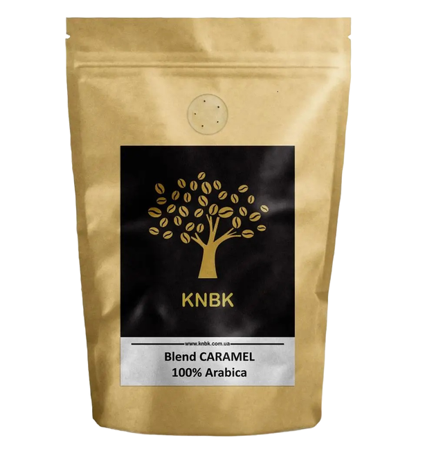 Фото зерен купажа кофе KNBK CARAMEL Купаж сортов KNBK CARAMEL