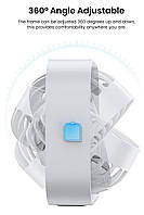 Портативний міні-вентилятор Topk K50 USB charging 360° rotating White, фото 5