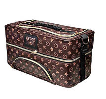 Валіза кейс з розсувними поличками Stars з ручкою та ремінцем коричневий