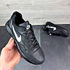 Чоловічі шкіряні кросівки (натуральна шкіра) чорні демісезонні для чоловіків на весну осінь, розміри 40-45, фото 3