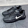 Чоловічі шкіряні кросівки (натуральна шкіра) чорні демісезонні для чоловіків на весну осінь, розміри 40-45, фото 2