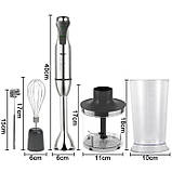 Блендерний набір RAF R.3003 набір міксер подрібнювач блендер Чорний 600 Вт, фото 2