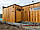 Каркасна сауна 7,5х4,8м із термодерева з панорамними вікнами Gartensauna-35 від Thermowood Production, фото 5