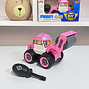 Дитяча машинка-конструктор LY032C на шурупах, спецтехніка з викруткою Каток, фото 2
