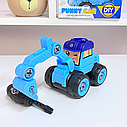 Дитяча машинка-конструктор LY032C на шурупах, спецтехніка з викруткою Бурувальна, фото 2