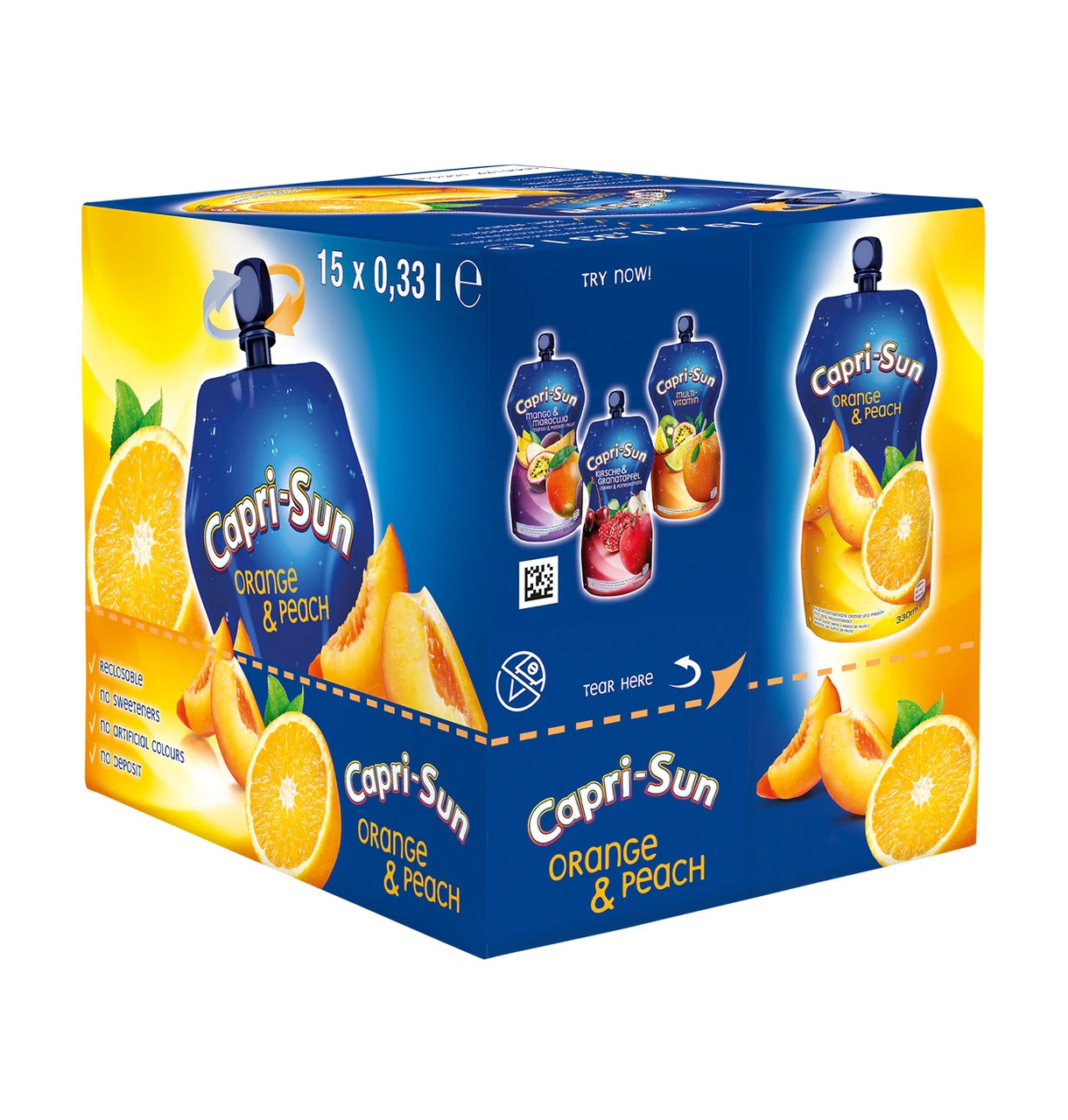 Сік Дитячий Капрізон Апельсин і Персик Capri-Sun Orange & Peach 330 мл Німеччина (15 шт./1 уп), фото 1