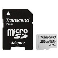 Оригінал! Карта пам&apos;яті Transcend 256GB microSDXC class 10 UHS-I (TS256GUSD300S-A) - Вища Якість!
