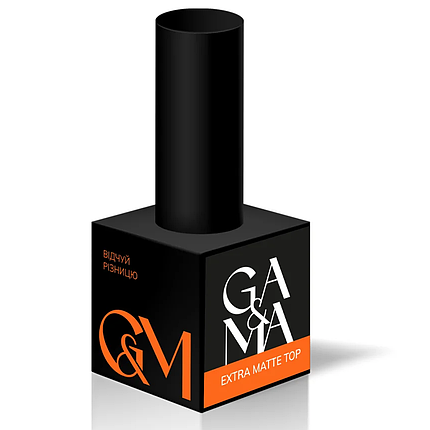 Матовий топ для гель-лаку GaMa Extra Matte Top, 15 мл із липким шаром, фото 1