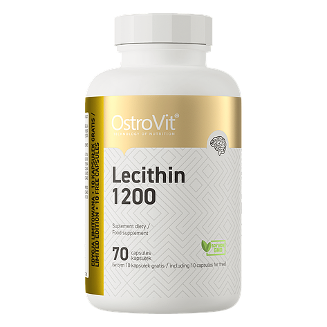 Вітамін для мозку Лецитин OstroVit Lecithin 1200 мг 70 капс Польща, фото 1