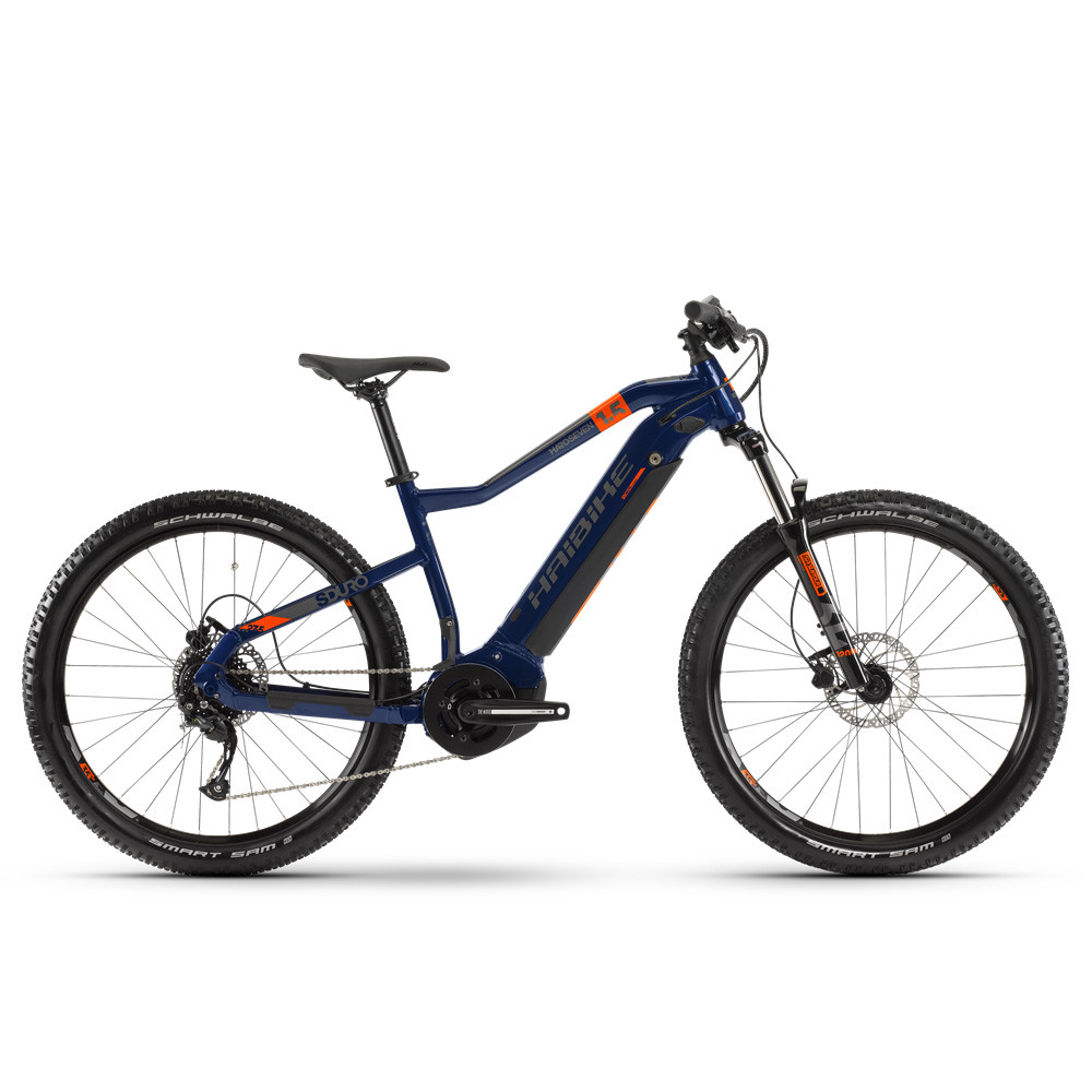 Електровелосипед Haibike SDURO HardSeven 1.5 i400Wh 9 s. Altus 27,5", рама XL, блакитний жовтогарячий-титан, 2020