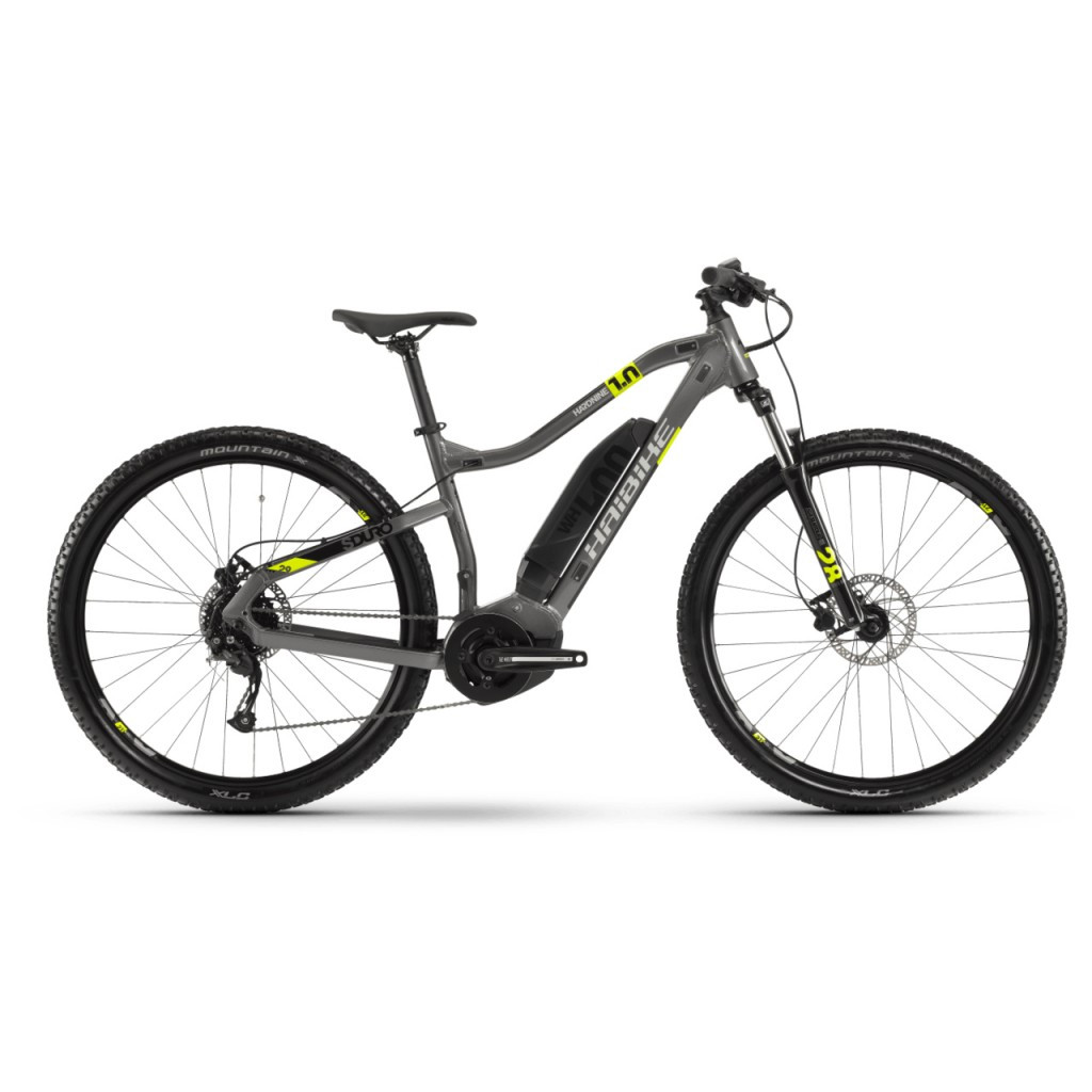 Електровелосипед Haibike SDURO HardNine 1.0 400 Wh 9 s. Altus 29", рама L, сіро-лаймово-чорний, 2020