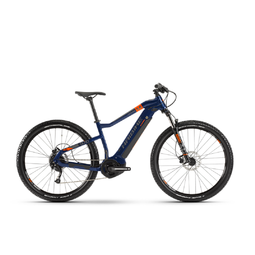Електровелосипед Haibike SDURO HardNine 1.5 i400Wh 9 s. Altus 29", рама XL, синьо-жовтогарячо-сірий, 2020