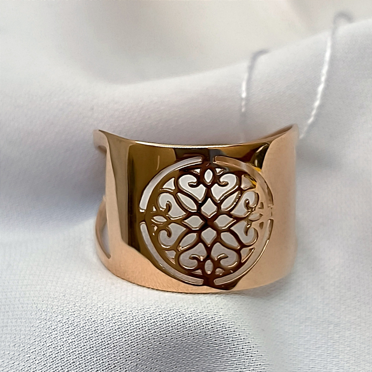 Золота каблучка без каміння, золота каблучка широка