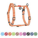 Шлея S 35-50 см анатомічна H-подібна WAUDOG Re-cotton з QR паспортом коричнева для собак, фото 4