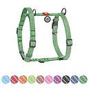 Шлея М 50-80 см анатомічна H-подібна WAUDOG Re-cotton з QR паспортом зелена для собак, фото 4