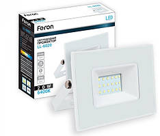 Світлодіодний прожектор Feron LL-6020 20W 1800Lm 6400K 230V (129*111*31m) Білий IP 65